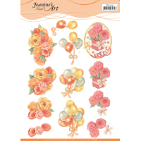 Pakket voor 6 3D kaarten met thema huwelijk en feest